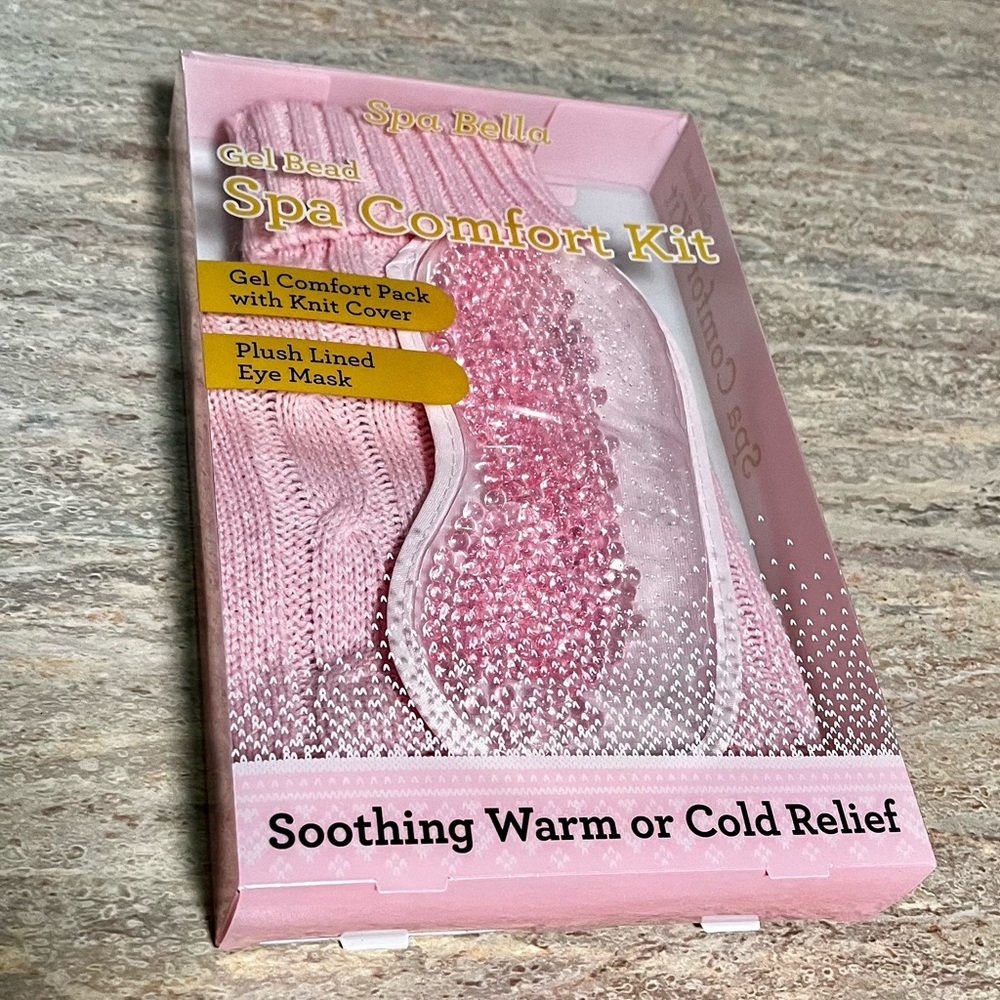 NIB Spa Bella Gel Beads Spa Comfort kit with knit cover